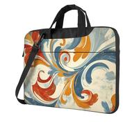 WZYWHJ Fiori colorati Stampe Ultra-sottile portatile monospalla borsa del computer accessori per computer morbido antiurto per laptop, Nero , 15.6 inch