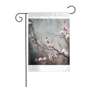 Wzywhj Fioritura di prugna in inverno immagine estate giardino bandiera double face decorazione cortile 30,5 x 45,7 cm