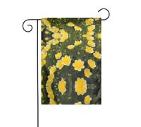 Wzywhj Fioritura fiore giallo stampa estate giardino bandiera doppia faccia decorazione cortile 30,5 x 45,7 cm