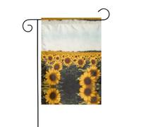 Wzywhj Fioritura girasoli stampa estate giardino bandiera double face decorazione cortile 30,5 x 45,7 cm