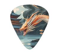 Wzywhj Fish Leap Dragon Gate - Plettri per chitarra, 12 pezzi, facili da impugnare, tengono in mano, ukulele, chitarra elettrica o acustica