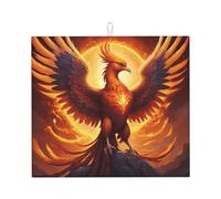 WZYWHJ Flying Phoenix Prints Tappetino scolapiatti per cucina: realizzato in spugna assorbente d'acqua, con cordino per appenderlo, 45,7 x 40,6 cm