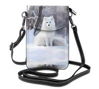 WZYWHJ Fox in the Snow, borsa a tracolla in pelle stampata per telefono, regalo versatile per donne, passeggiate, campeggio, shopping e viaggi