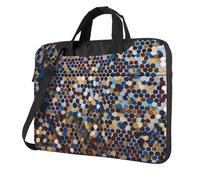 WZYWHJ Glitter Paillettes Spot Stampe Ultra-sottile portatile monospalla borsa del computer accessori per computer morbido antiurto per laptop, Nero , 13 inch