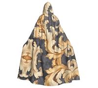WZYWHJ Golden curling grass Picture aldult Quality Cosplay Poncho con cappuccio Mantello per uomini e donne Halloween