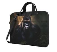 WZYWHJ gorilla Immagine Ultra-sottile portatile monospalla laptop borsa accessori per computer morbido antiurto per laptop, Nero , 13 inch