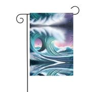 Wzywhj Grande bandiera estiva da giardino con stampa tsunami su entrambi i lati, decorazione per cortile, 30,5 x 45,7 cm