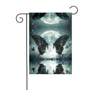 WZYWHJ Grande farfalla nera stampa bandiera da giardino 30,5 x 45,7 cm per un ambiente esterno alla moda