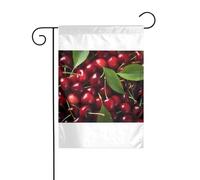 Wzywhj Grande immagine di ciliegie estate giardino bandiera double face decorazione cortile 30,5 x 45,7 cm