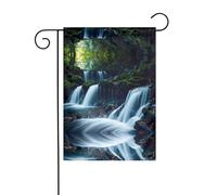 WZYWHJ Grande motivo a cascata decorazione bandiera da giardino 30,5 x 45,7 cm per un ambiente esterno alla moda