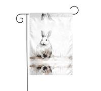 WZYWHJ Graziosa bandiera da giardino con coniglietto, 30,5 x 45,7 cm, per un ambiente esterno alla moda