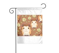 Wzywhj Graziosa bandiera da giardino con immagine di porcellino d'India, decorazione su entrambi i lati, 30,5 x 45,7 cm