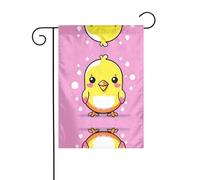 WZYWHJ Graziosa bandiera da giardino con pulcino kawaii, 30,5 x 45,7 cm, spessa, robusta, decorativa per esterni, per giardino, prato, balcone