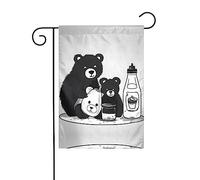 WZYWHJ Graziosa bandiera da giardino con stampa a forma di orsetto, 30,5 x 45,7 cm, per un ambiente esterno alla moda