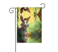 WZYWHJ Graziosa bandiera da giardino con stampa di asini, 30,5 x 45,7 cm, per un ambiente esterno alla moda