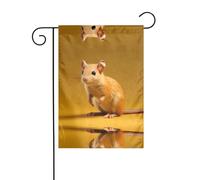 WZYWHJ Graziosa bandiera da giardino con stampa di toporagno elefante 30,5 x 45,7 cm per un ambiente esterno alla moda