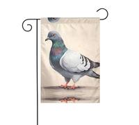 WZYWHJ Graziosa bandiera da giardino stampata con piccione, 30,5 x 45,7 cm, per un ambiente esterno alla moda
