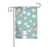 Wzywhj Graziosa bandiera estiva da giardino con stampa volpe su entrambi i lati, decorazione per cortile, 30,5 x 45,7 cm