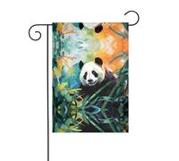 WZYWHJ Graziosa e adorabile bandiera da giardino con motivo panda, 30,5 x 45,7 cm, per un ambiente esterno alla moda