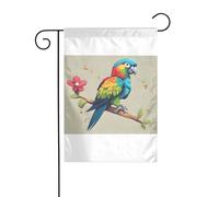 Wzywhj Graziosa immagine di Cockatiel Summer Garden Flag Double Face Decorazione Cortile 30,5 x 45,7 cm
