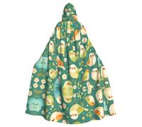 WZYWHJ Grazioso mantello con cappuccio a poncho per cosplay con uccellino, per uomini e donne, per feste di Halloween