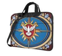 WZYWHJ Holy Spirit Christia - Borsa per computer portatile, con interno morbido, tasche multiple, ideale per uomini, viaggi e affari, nero, 13 inch