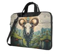 WZYWHJ Il leader della valle Stampa Ultra-sottile portatile monospalla borsa del computer accessori per computer portatile morbido antiurto per laptop, Nero , 14 inch