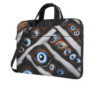 WZYWHJ Il malocchio sembrava Modello Ultra-sottile portatile monospalla borsa per computer accessori per computer portatile morbido antiurto per laptop, Nero , 15.6 inch