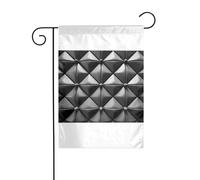 Wzywhj Immagine in pelle bianca e nera con bandiera estiva da giardino su entrambi i lati, decorazione per cortile, 30,5 x 45,7 cm