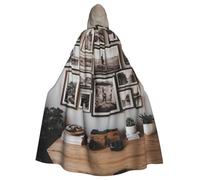 WZYWHJ Immagini sulla parete Stampato Aldult Cosplay Poncho con cappuccio Mantello per uomini e donne Halloween Party