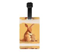 WZYWHJ Kind Kangaroo Mother Picture - Etichette per bagagli, per uomo e donna, per la protezione della privacy