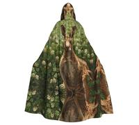 WZYWHJ Koala in the clover Stampa Aldult Cosplay Poncho con cappuccio Mantello per uomini e donne Halloween Party