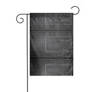 Wzywhj Lavagna con stampa matematica estiva bandiera da giardino double face decorazione cortile 30,5 x 45,7 cm