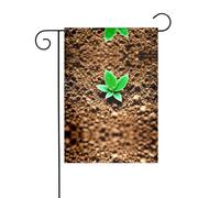 WZYWHJ Le piante del suolo crescono Modello Decorazione Bandiera da giardino 30,5 x 45,7 cm per un ambiente esterno alla moda