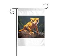Wzywhj Leopard Little Gecko Picture Summer Garden Flag Double Face Decorazione Cortile 30,5 x 45,7 cm