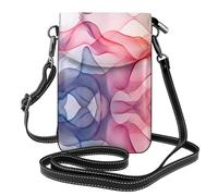 WZYWHJ Linee di colore increspature stampa pacchetto crossbody borsa in pelle da donna con tracolla regolabile