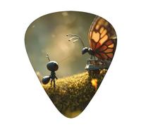 Wzywhj Little Ant and Butterfly - Plettro per chitarra, impugnatura facile, per ukulele, chitarra acustica ed elettrica, 12 pezzi