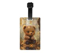 WZYWHJ Little Bear Under The Shiny Leaves - Etichette per bagagli, da viaggio per uomo e donna, per proteggere la privacy