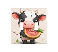 WZYWHJ Little Cow Mangiare Anguria Immagine Pannello Termoplastico per Interruttore Copertura Decorativa Parete Fronte-Plate che non si danneggia facilmente