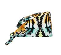 WZYWHJ Little Fat Tiger Head Pattern Cleaning Work Hat Sweatband adatto per uomini e donne, cinturino elastico regolabile nero