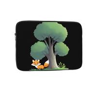 WZYWHJ Little Fox Behind The Tree - Custodia portatile antiurto per laptop da 12 pollici, per uomini e donne, viaggi d'affari, scuola, ufficio, uso quotidiano
