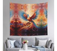 WZYWHJ Little Phoenix on the Rainbow - Arazzo decorativo per interni, 152,4 x 129,5 cm: morbido, di qualità e leggero, adatto per arazzi da appendere alla parete