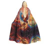 WZYWHJ Little Phoenix on the Rainbow stampato Aldult Cosplay Poncho mantello con cappuccio per uomini e donne Halloween Party