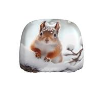 WZYWHJ Little Squirrel on the Snow Tree stampato sedile testa federa auto camion General Motors parti copertura protettiva una confezione