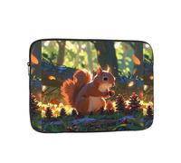 WZYWHJ Little Squirrel Picking Pine Piges Picture Custodia portatile antiurto per laptop da 10 pollici per uomini e donne viaggi d'affari, scuola, ufficio uso quotidiano
