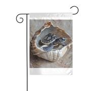 Wzywhj Little Turtle In The Conch immagine Summer Garden Flag Double Face Decorazione Cortile 30,5 x 45,7 cm