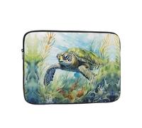 WZYWHJ Little Turtle in The Seaweed - Custodia portatile antiurto per laptop da 12 pollici, per uomini e donne, viaggi d'affari, scuola, ufficio, uso quotidiano