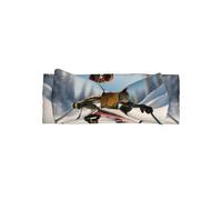 WZYWHJ Little Turtle Ski Fascia per capelli stampata con fiocco e accessori elastici per capelli morbidi per neonati e ragazze