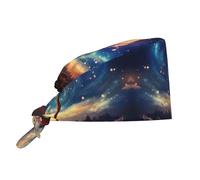 WZYWHJ Lollipop in The Starry Sky Picture Cleaning Work Hat Sweatband adatto per uomini e donne, cinturino elastico regolabile nero