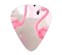 WZYWHJ Love Flamingo - Plettri per chitarra, 12 pezzi, confortevole, tono chiaro, spessore moderato, adatti per chitarra e chitarra elettrica